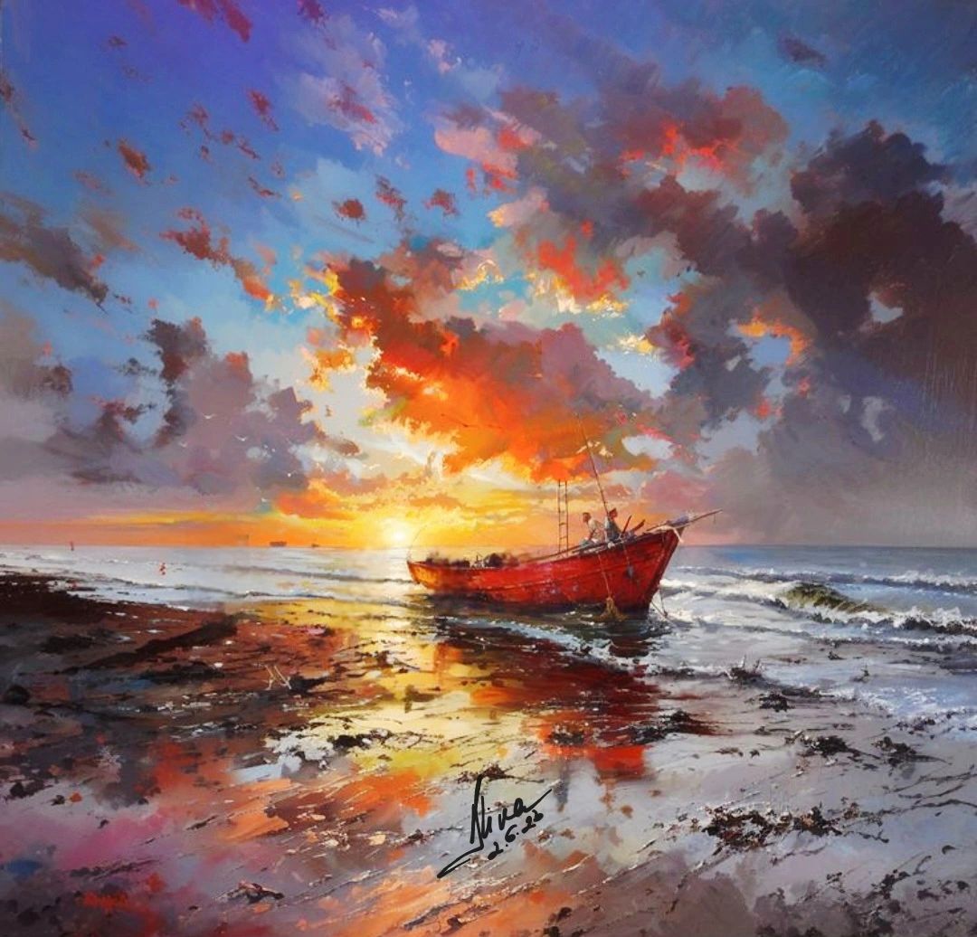 ArteDiAlina.com painting: Low Tide ..